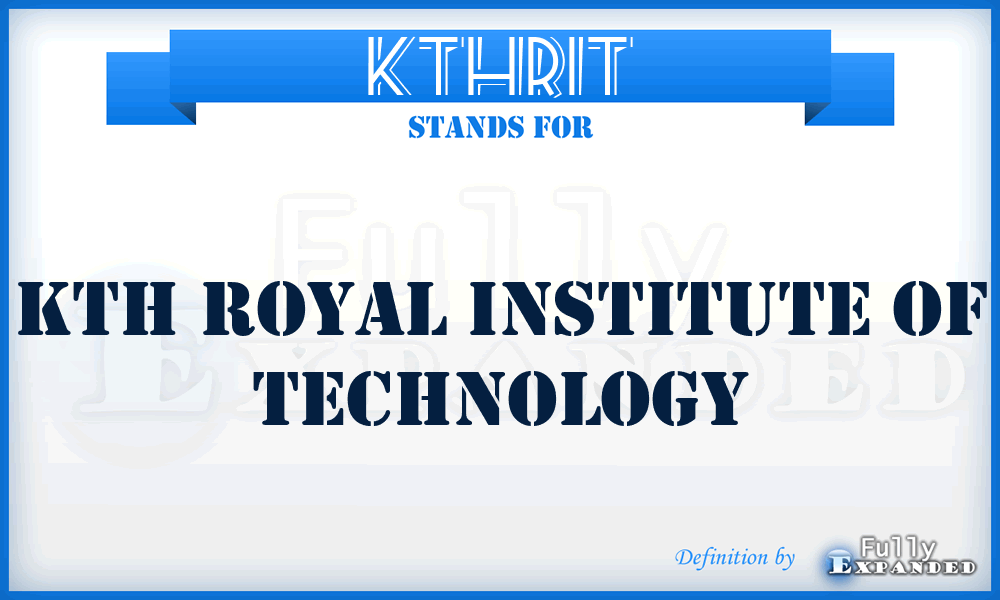 KTHRIT - KTH Royal Institute of Technology