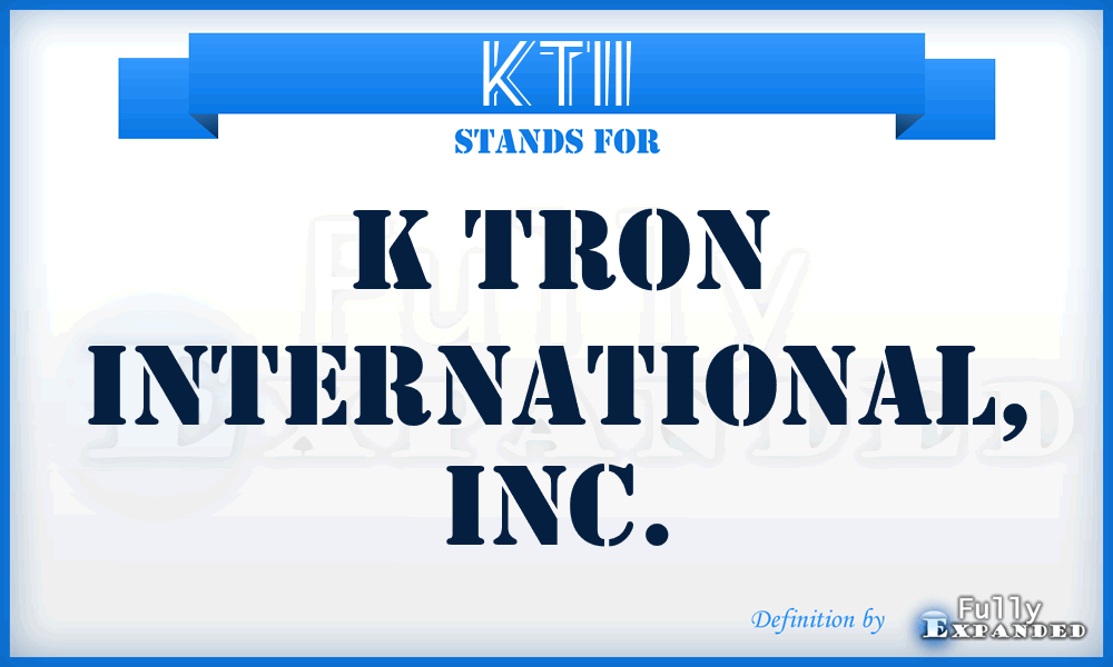 KTII - K Tron International, Inc.