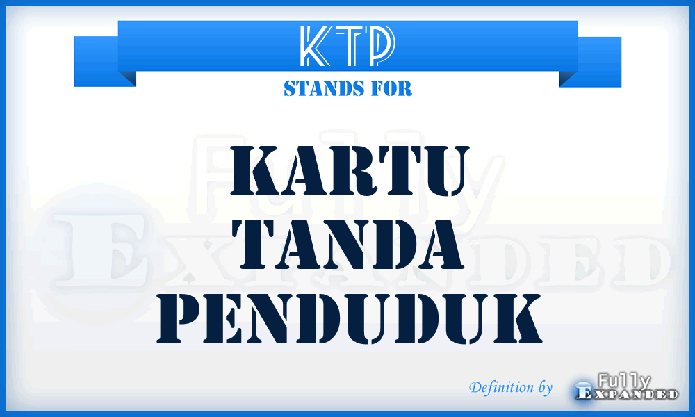 KTP - Kartu Tanda Penduduk