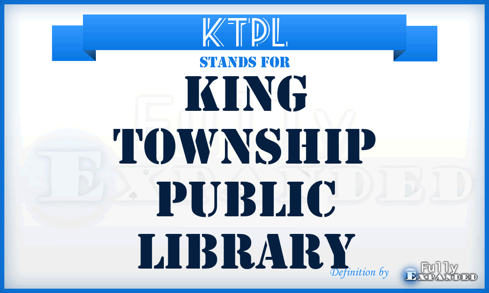 KTPL - King Township Public Library