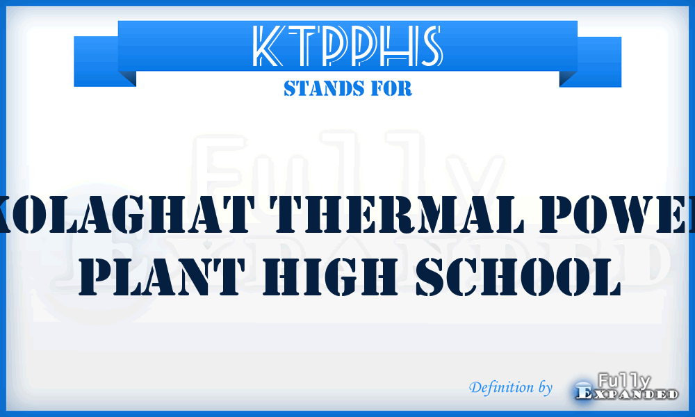 KTPPHS - Kolaghat Thermal Power Plant High School