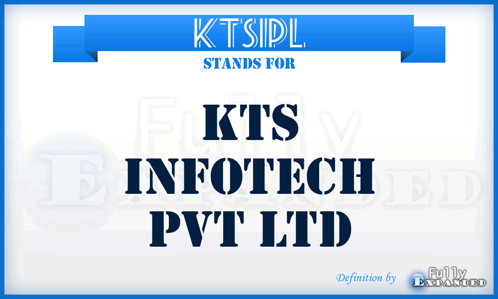 KTSIPL - KTS Infotech Pvt Ltd