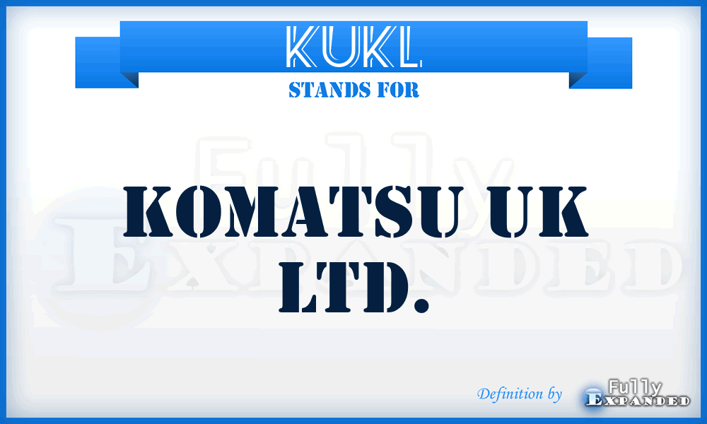 KUKL - Komatsu UK Ltd.