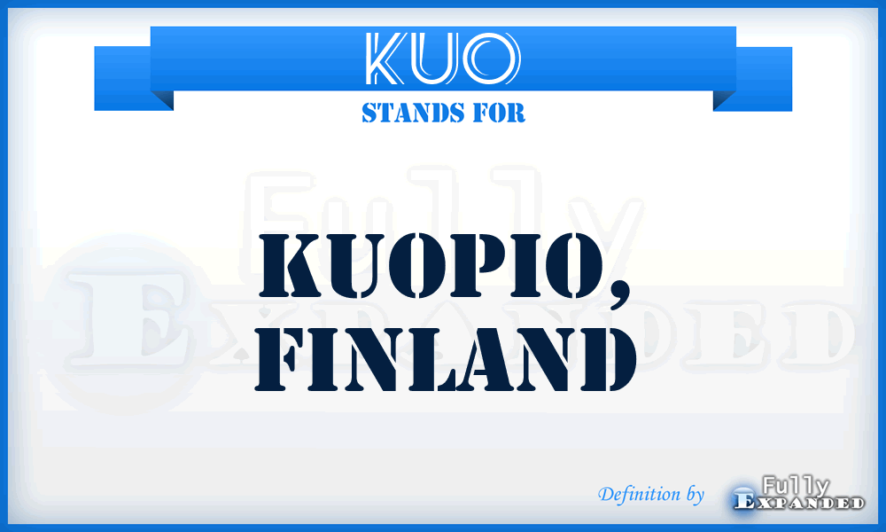 KUO - Kuopio, Finland