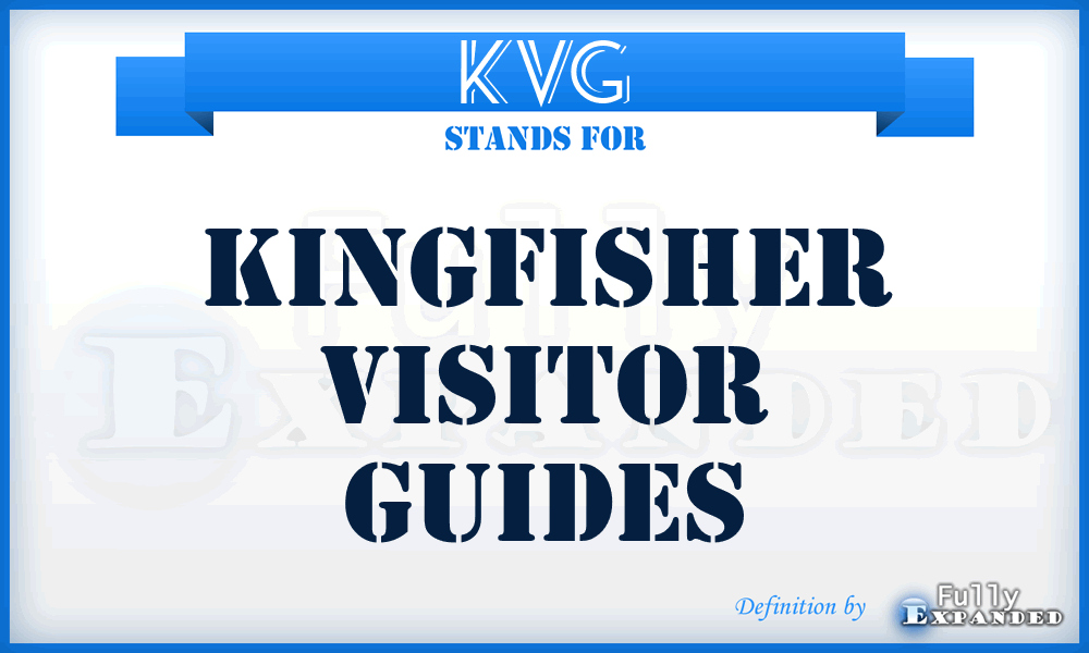 KVG - Kingfisher Visitor Guides