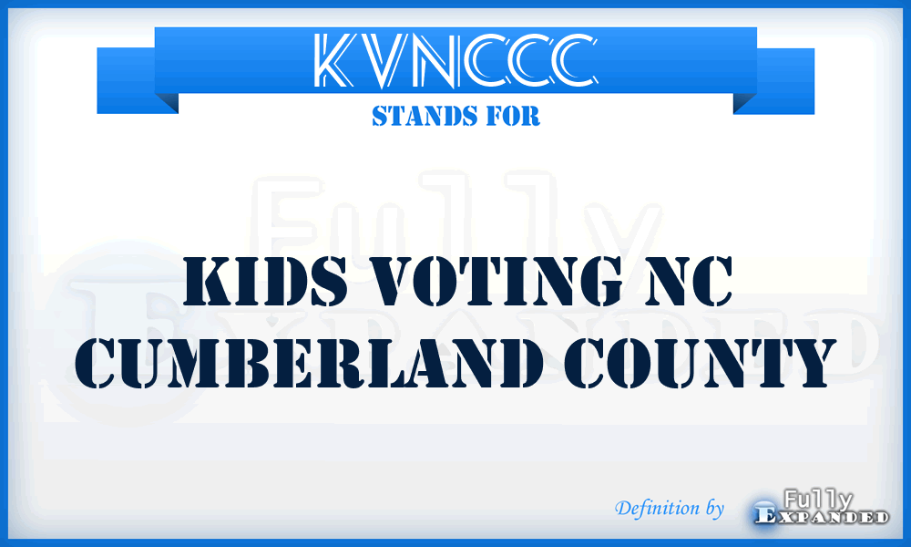 KVNCCC - Kids Voting NC Cumberland County