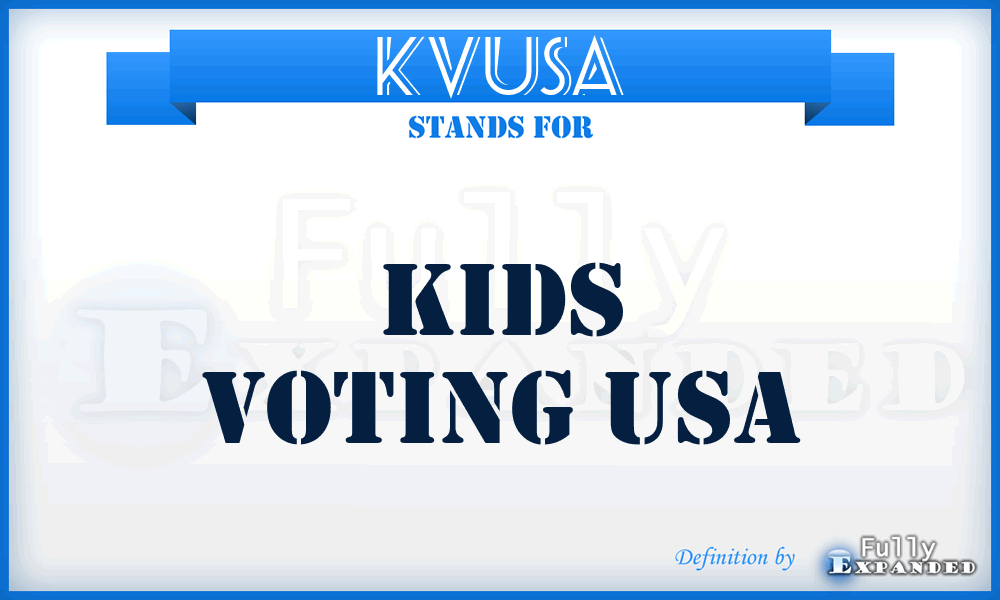 KVUSA - Kids Voting USA