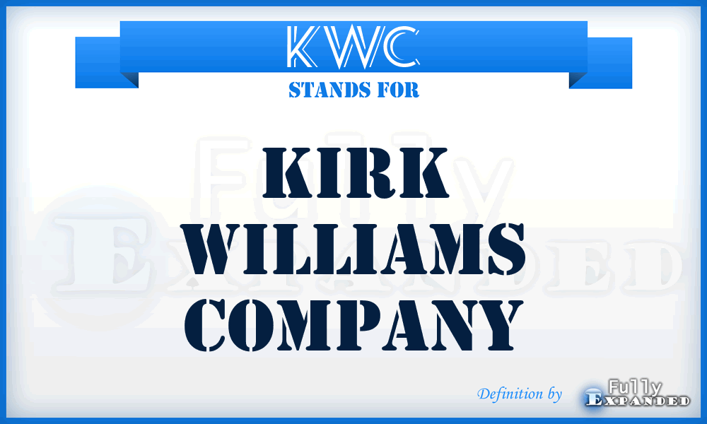 KWC - Kirk Williams Company
