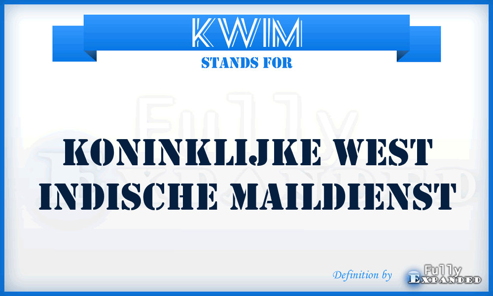 KWIM - Koninklijke West Indische Maildienst