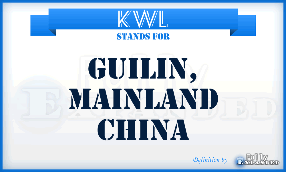 KWL - Guilin, Mainland China