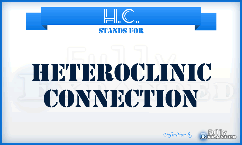 H.C. - Heteroclinic Connection