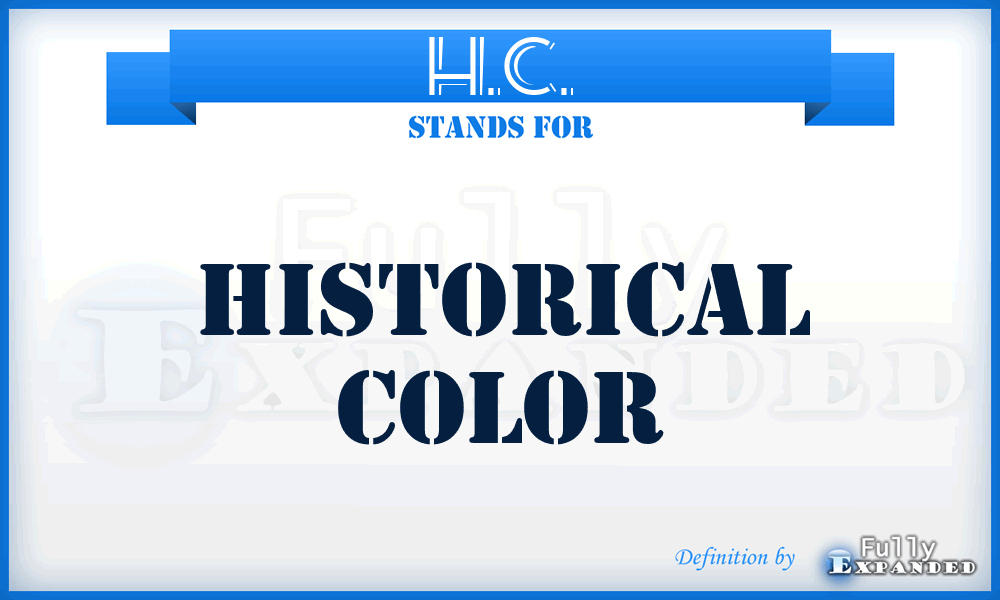 H.C. - Historical Color