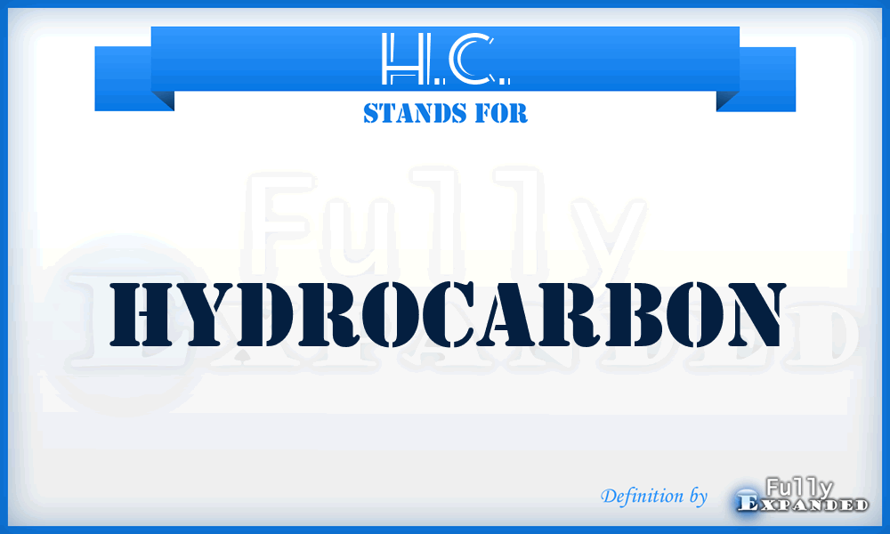 H.C. - HydroCarbon