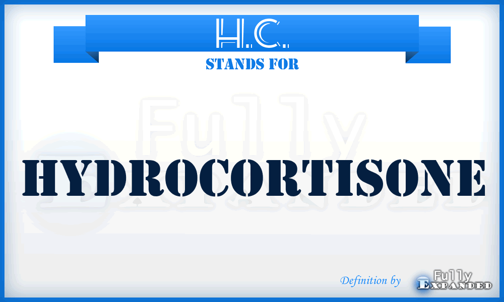 H.C. - Hydrocortisone