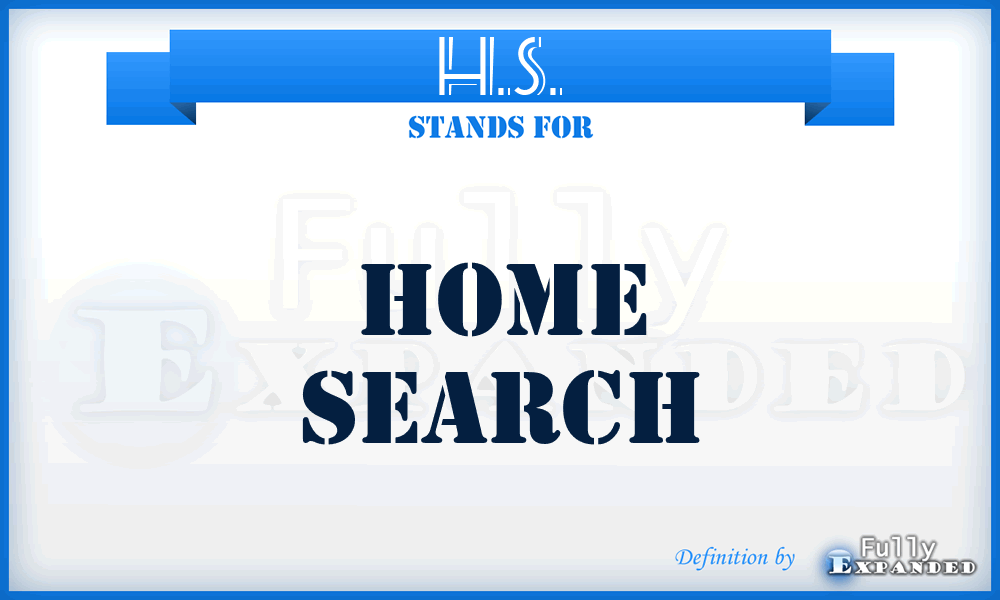 H.S. - Home Search