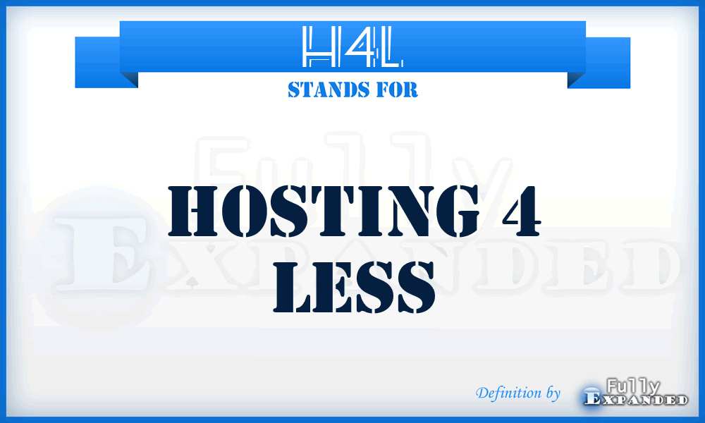 H4L - Hosting 4 Less