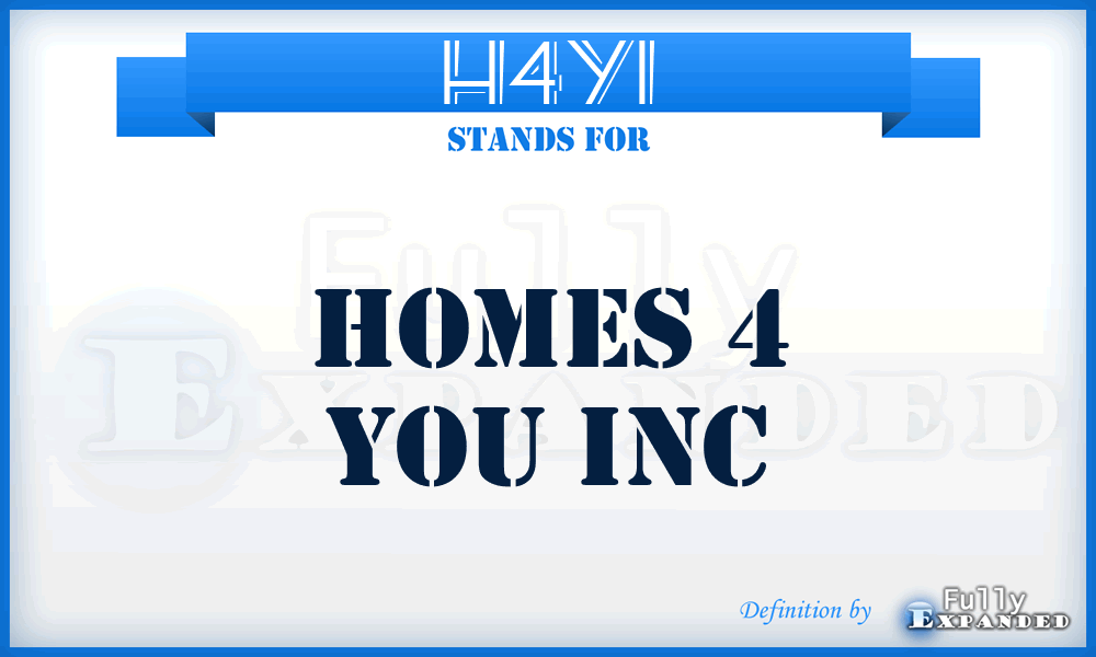 H4YI - Homes 4 You Inc