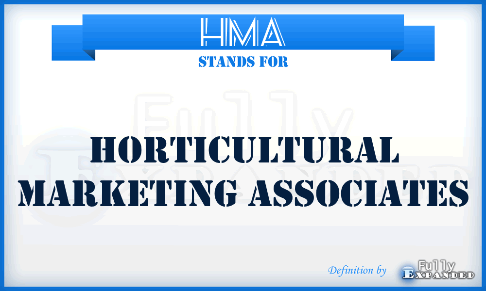 HMA - Horticultural Marketing Associates