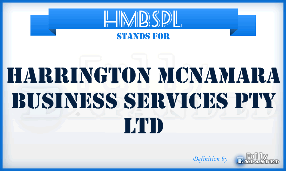 HMBSPL - Harrington Mcnamara Business Services Pty Ltd