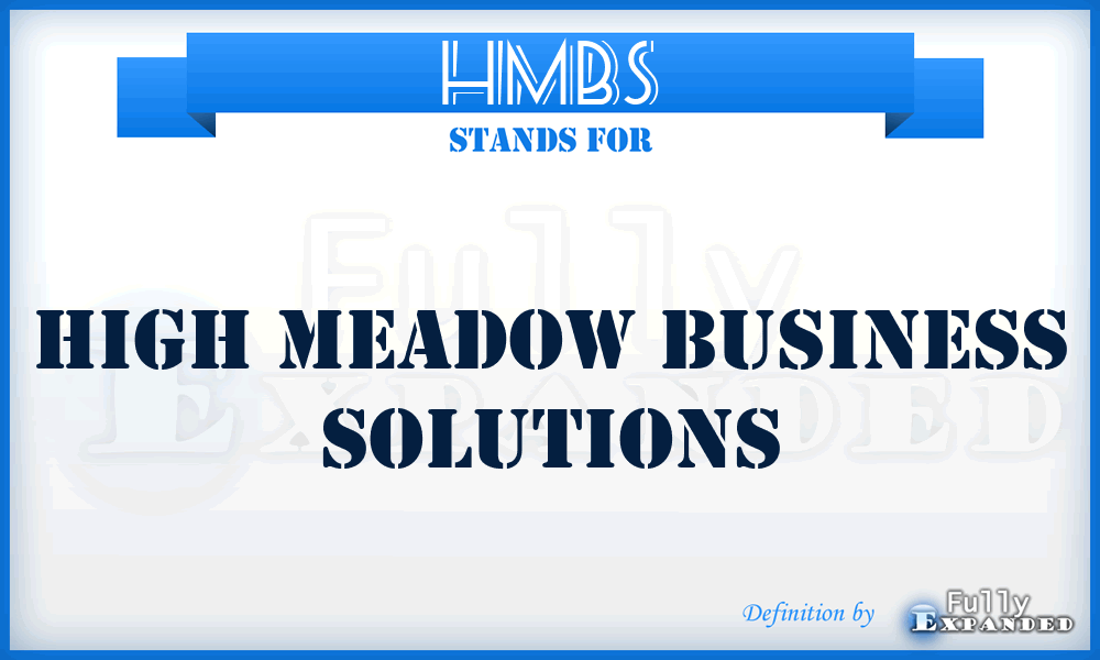 HMBS - High Meadow Business Solutions