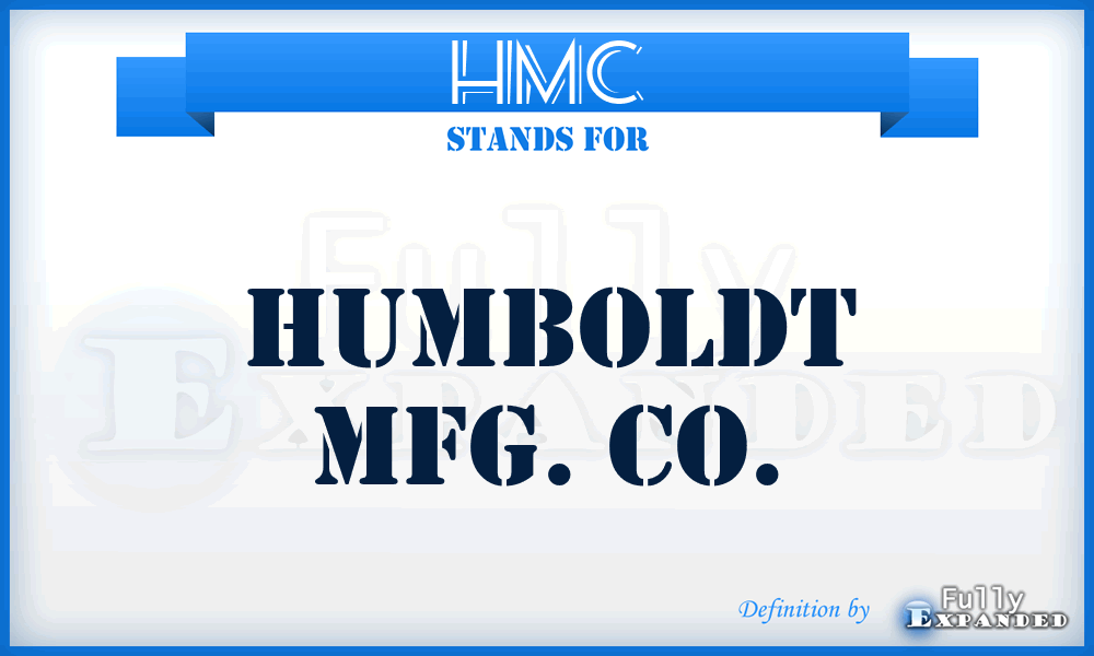 HMC - Humboldt Mfg. Co.