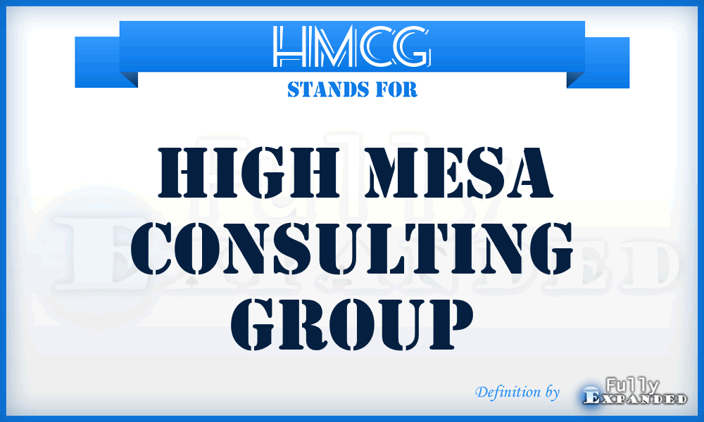 HMCG - High Mesa Consulting Group