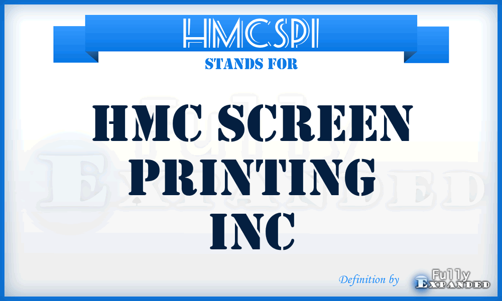 HMCSPI - HMC Screen Printing Inc