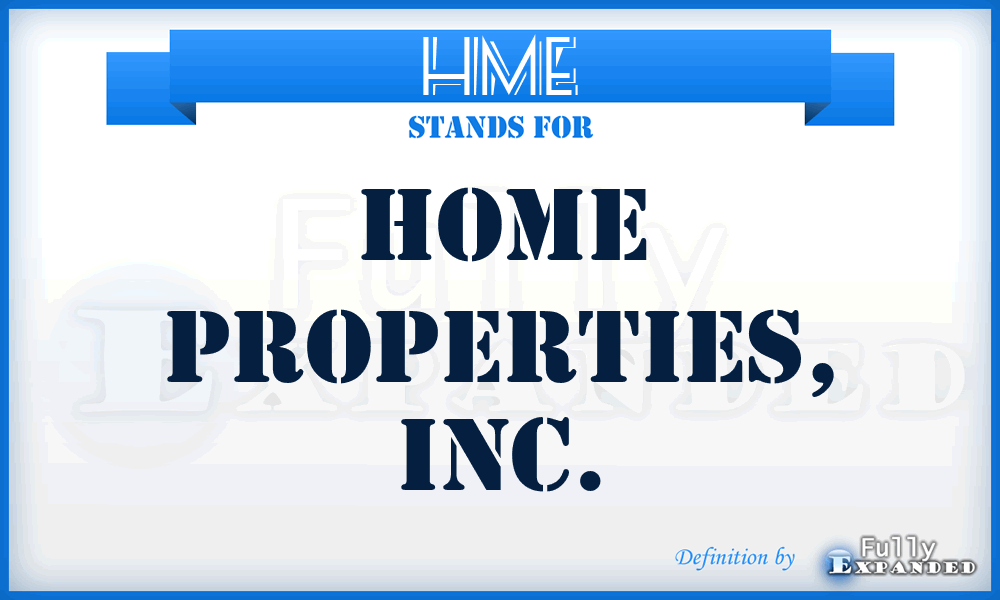 HME - Home Properties, Inc.