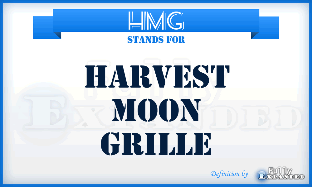 HMG - Harvest Moon Grille