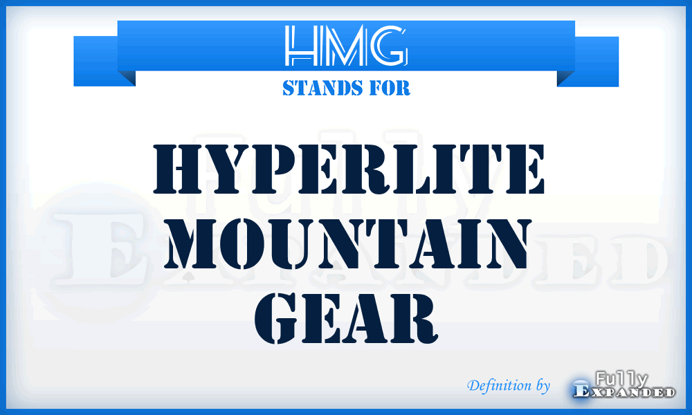 HMG - Hyperlite Mountain Gear