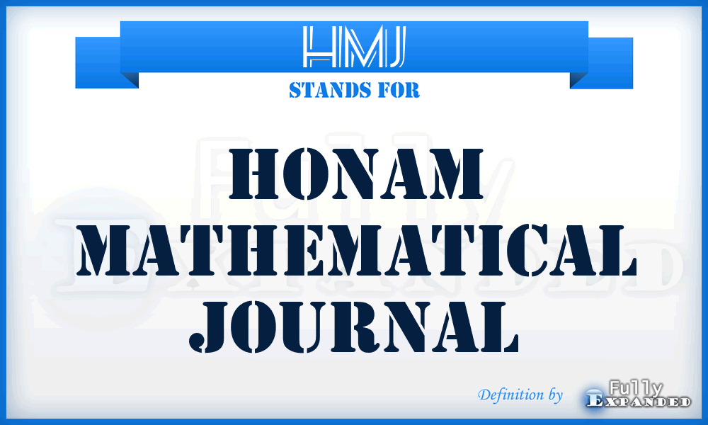 HMJ - Honam Mathematical Journal
