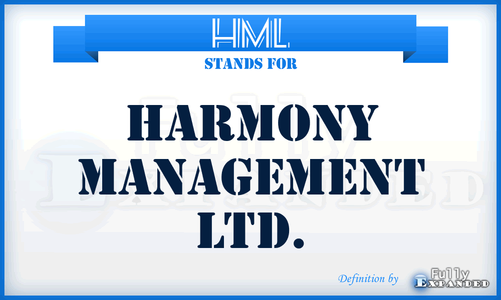 HML - Harmony Management Ltd.