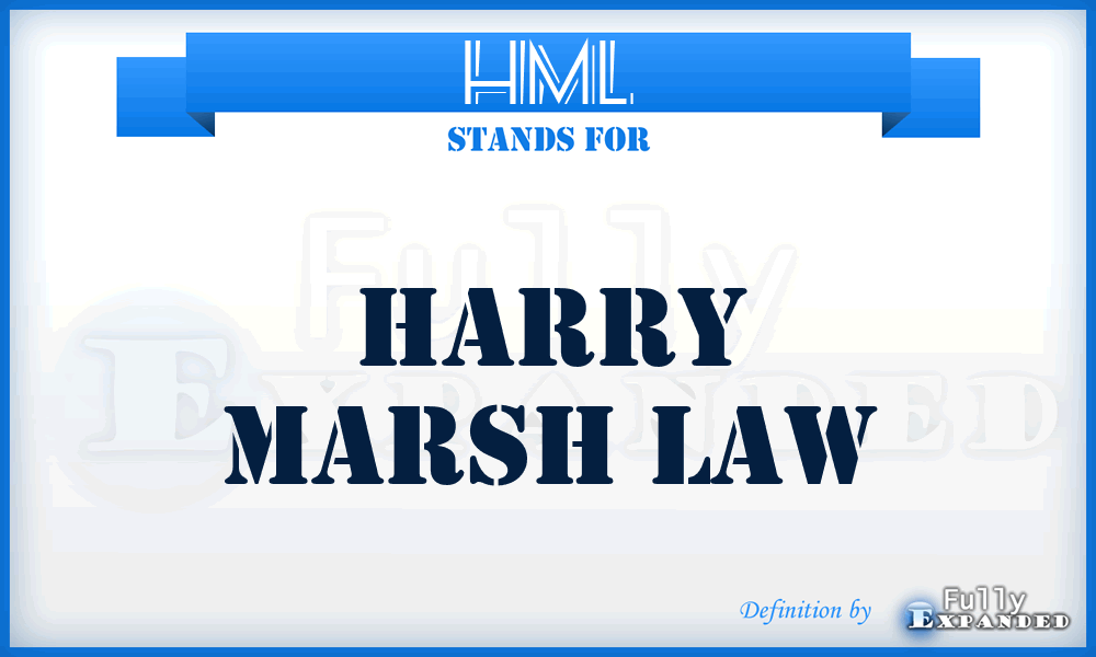HML - Harry Marsh Law