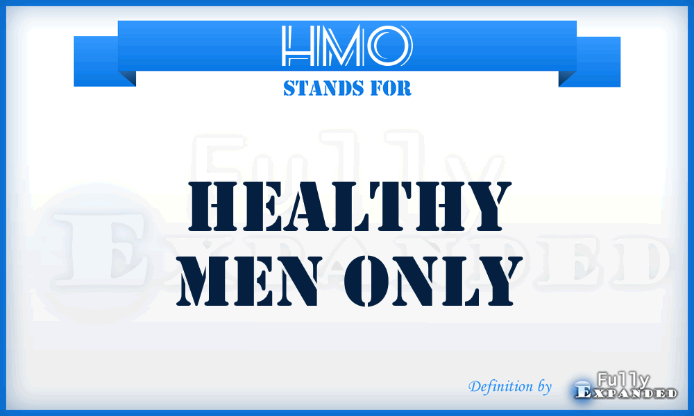 HMO - Healthy Men Only