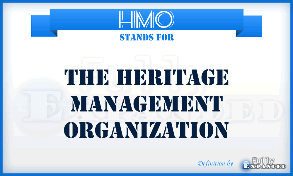 HMO - The Heritage Management Organization