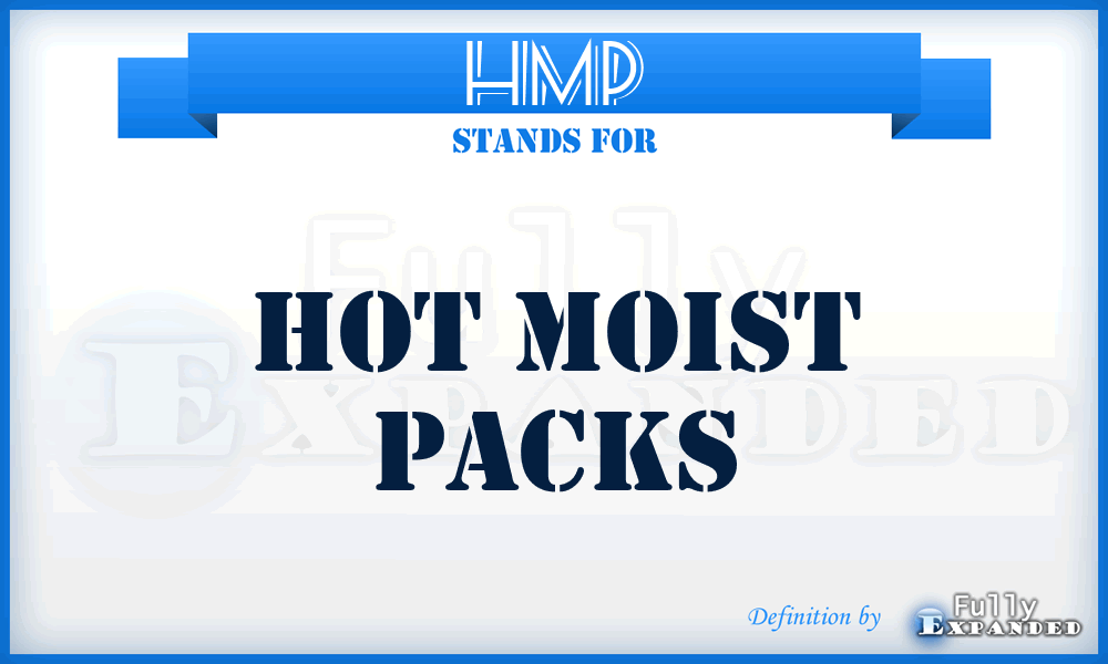 HMP - Hot moist packs