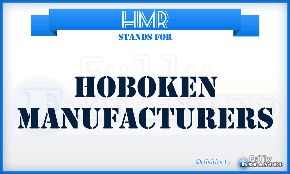 HMR - Hoboken Manufacturers
