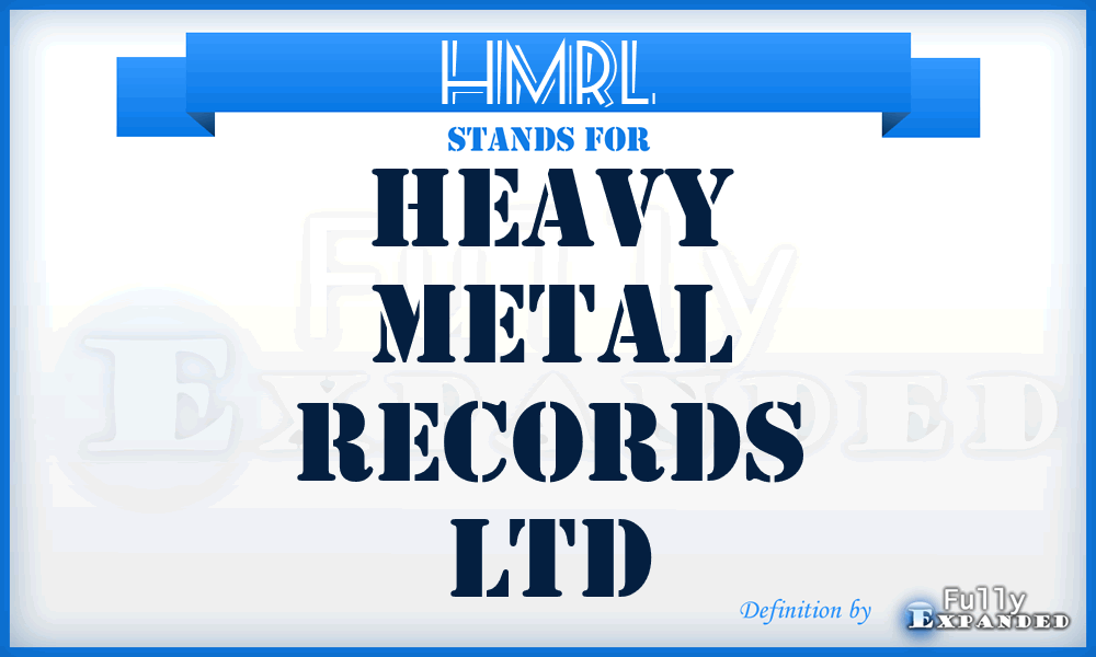 HMRL - Heavy Metal Records Ltd