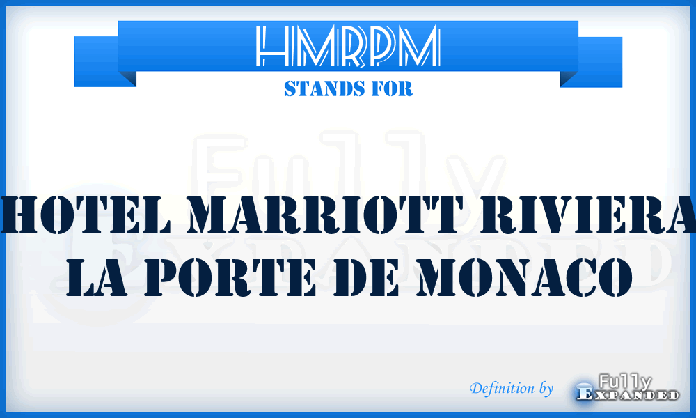 HMRPM - Hotel Marriott Riviera la Porte de Monaco