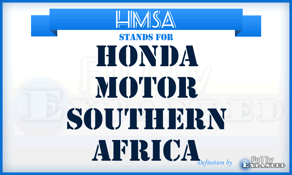 HMSA - Honda Motor Southern Africa