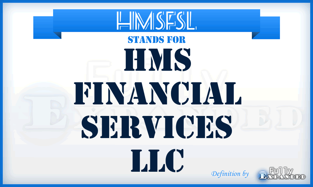 HMSFSL - HMS Financial Services LLC