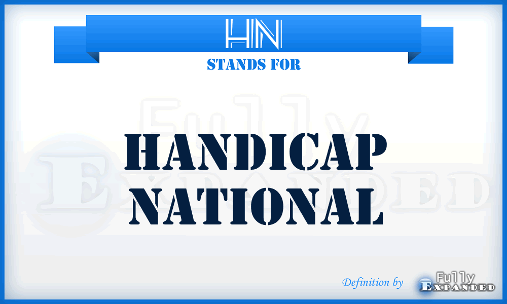 HN - Handicap National