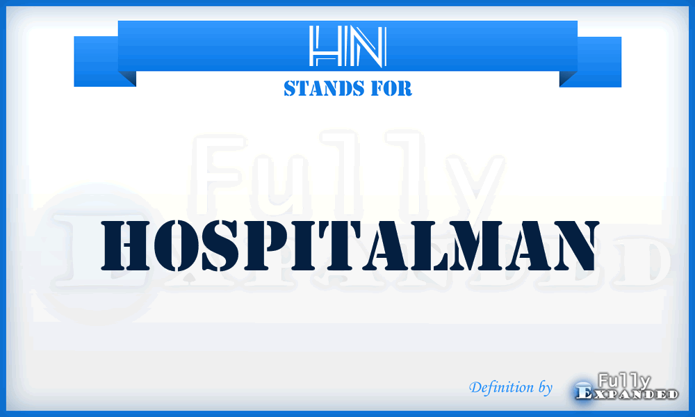 HN - hospitalman