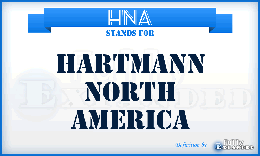 HNA - Hartmann North America