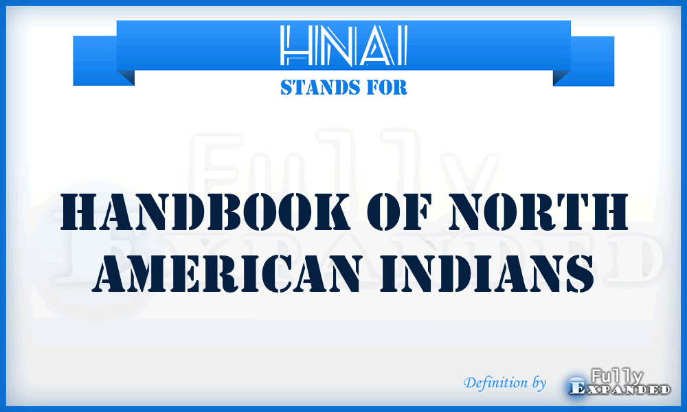 HNAI - Handbook of North American Indians