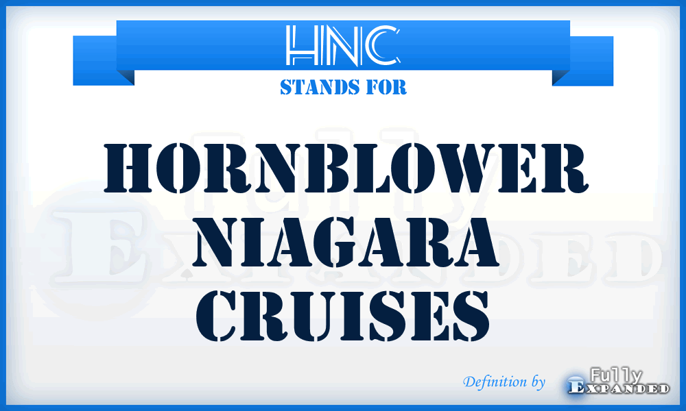 HNC - Hornblower Niagara Cruises