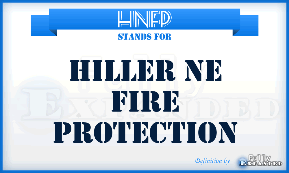 HNFP - Hiller Ne Fire Protection