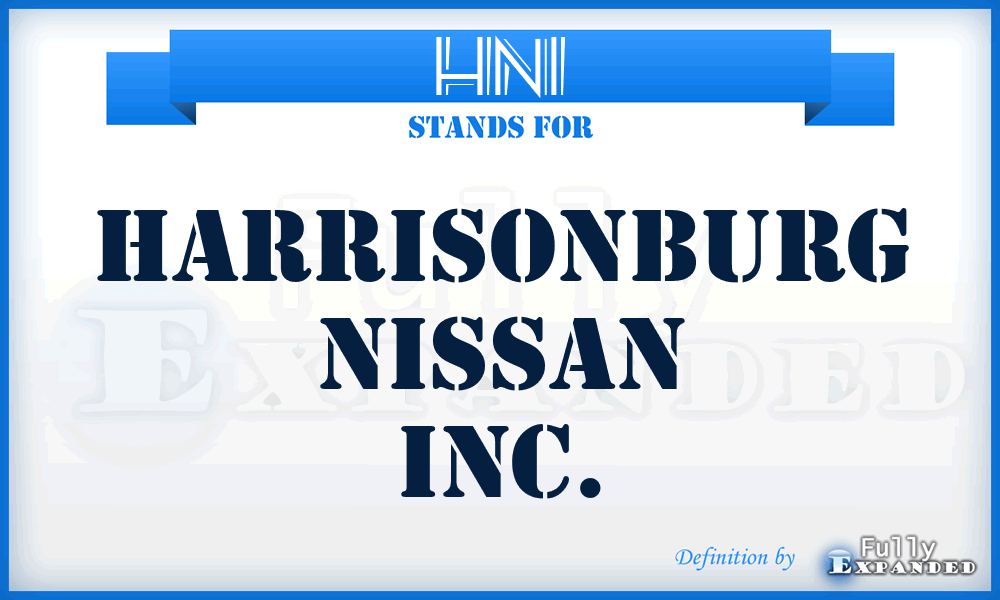 HNI - Harrisonburg Nissan Inc.