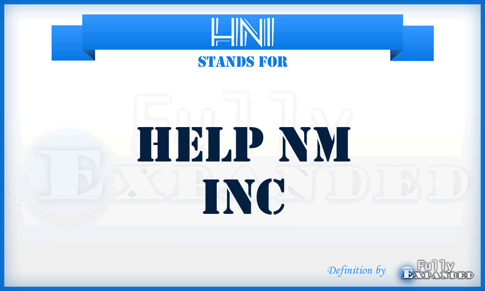 HNI - Help Nm Inc