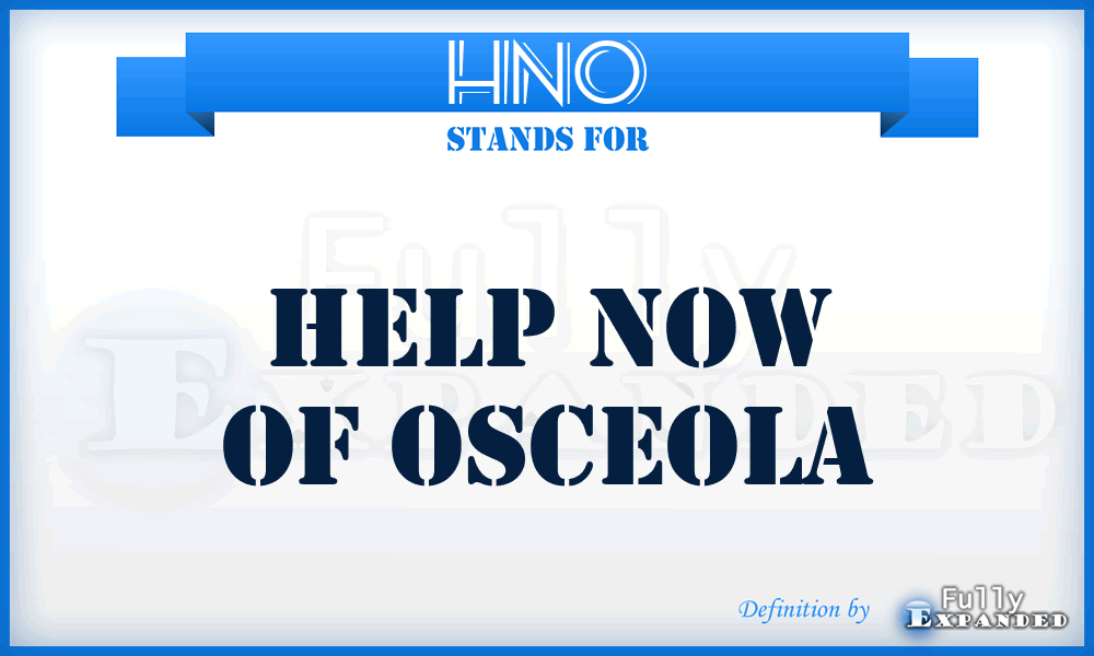 HNO - Help Now of Osceola